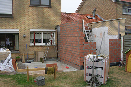 Bijbouw tijdens de werken